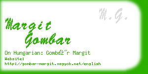 margit gombar business card